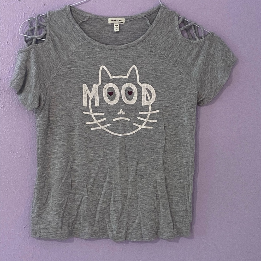 Girls Gray size Large “Mood Shirt”